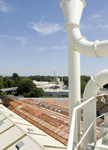Partie sud de l'usine de meubles depuis un silo. © Région Bourgogne-Franche-Comté, Inventaire du patrimoine