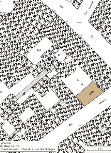 Plan masse et de situation. Extrait du plan cadastral, 1974, section AC. © Région Bourgogne-Franche-Comté, Inventaire du patrimoine