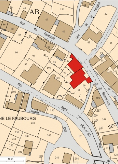 Plan masse et de situation. © Région Bourgogne-Franche-Comté, Inventaire du patrimoine