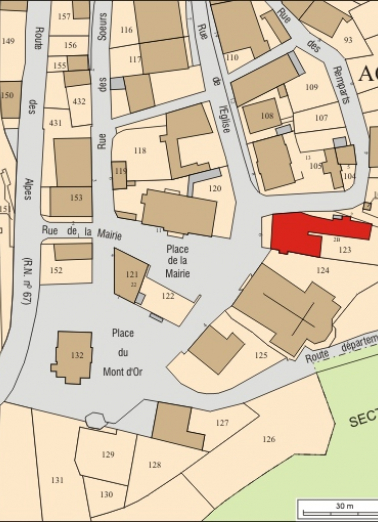 Plan masse et de situation. © Région Bourgogne-Franche-Comté, Inventaire du patrimoine