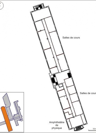 Bâtiment B : plan du 2e étage. © Région Bourgogne-Franche-Comté, Inventaire du patrimoine Bâtiment B : plan du 2e étage. © Région Bourgogne-Franche-Comté, Inventaire du patrimoine