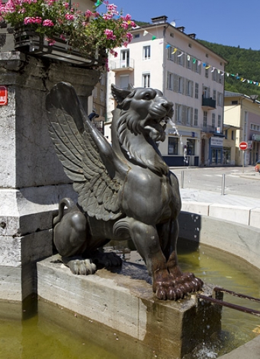 Le lion ailé sud-est. © Région Bourgogne-Franche-Comté, Inventaire du patrimoine