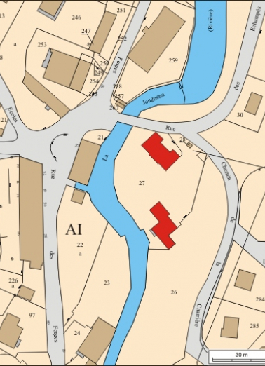 Plan masse et de situation. © Région Bourgogne-Franche-Comté, Inventaire du patrimoine