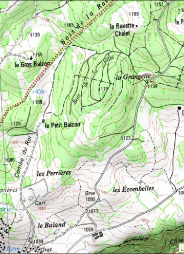 Carte de localisation. Extrait de la carte IGN, échelle 1/12 500 ; SCAN 25 (c) IGN - 2008, Licence n° 2008CISE29-68. © Région Bourgogne-Franche-Comté, Inventaire du patrimoine ; SCAN 25  IGN - 2008, Licence n° 2008CISE29-68