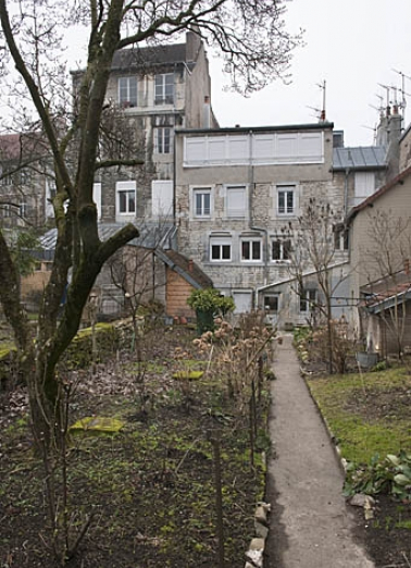 Vue d'ensemble du jardin en fond de parcelle. © Région Bourgogne-Franche-Comté, Inventaire du Patrimoine