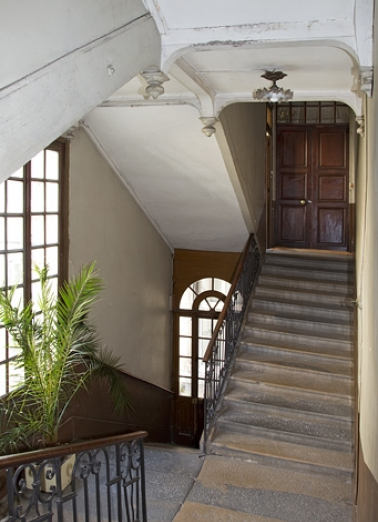 Vue d'ensemble de l'intérieur de l'escalier. © Région Bourgogne-Franche-Comté, Inventaire du Patrimoine