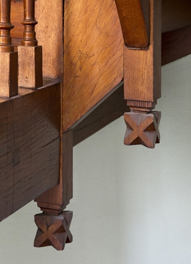 Intérieur, escalier : détail de la menuiserie. © Région Bourgogne-Franche-Comté, Inventaire du Patrimoine