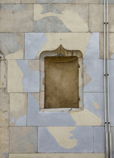 Logis principal, façade antérieure, partie droite : détail d'une niche. © Région Bourgogne-Franche-Comté, Inventaire du Patrimoine