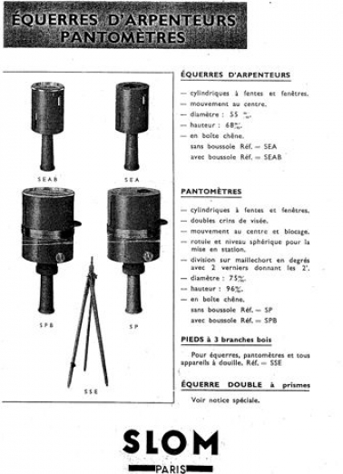 Equerres d'arpenteurs. Pantomètres, 2e moitié 20e siècle. © Région Bourgogne-Franche-Comté, Inventaire du patrimoine