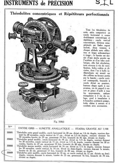 Théodolites concentriques et Répétiteurs perfectionnés, 2e quart 20e siècle. © Région Bourgogne-Franche-Comté, Inventaire du patrimoine