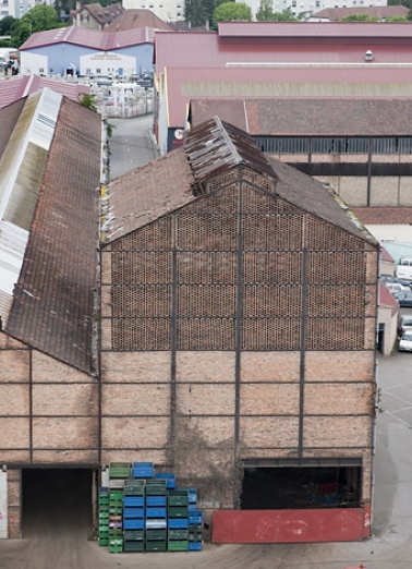 Vue plongeante sur le bâtiment du gazogène. © Région Bourgogne-Franche-Comté, Inventaire du patrimoine