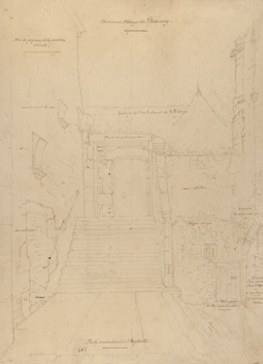 Ancienne abbaye de Faverney [...] Porte du petit escalier, [1898]. © Région Bourgogne-Franche-Comté, Inventaire du patrimoine
