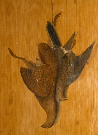 Salle à manger : nature morte ornant la 3e porte. © Région Bourgogne-Franche-Comté, Inventaire du patrimoine