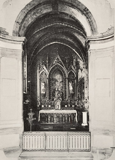 Chapelle du Miracle [des Saintes-Hosties : vue générale], s.d. [avant 1975]. © Région Bourgogne-Franche-Comté, Inventaire du patrimoine