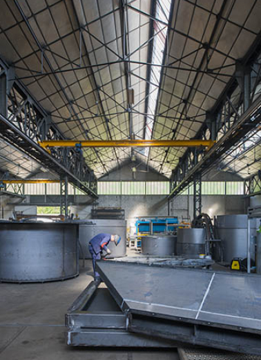 Travée de l'atelier de laminage. © Région Bourgogne-Franche-Comté, Inventaire du patrimoine