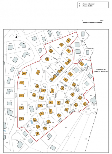 Plan-masse et de situation. © Région Bourgogne-Franche-Comté, Inventaire du patrimoine
