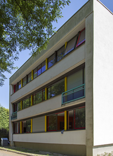 Pignon nord du bâtiment d'internat de garçons et d'externat. © Région Bourgogne-Franche-Comté, Inventaire du patrimoine