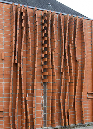 Détail du mur sud. Vue de trois-quart. © Région Bourgogne-Franche-Comté, Inventaire du patrimoine