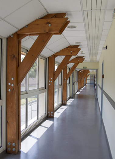 Détail de circulation intérieure de l'externat nord-est. © Région Bourgogne-Franche-Comté, Inventaire du patrimoine