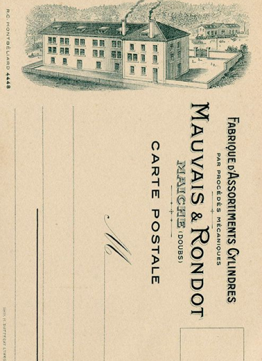 Fabrique d'assortiments cylindres par procédés mécaniques Mauvais & Rondot [l'usine agrandie], décennie 1920 (avant 1925). © Région Bourgogne-Franche-Comté, Inventaire du patrimoine