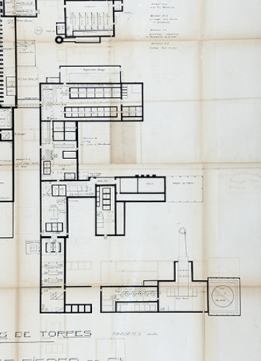 Papeteries de Torpes, Züber-Rieder et Cie, plan [partie ouest], 1923. © Région Bourgogne-Franche-Comté, Inventaire du patrimoine