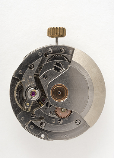 Mouvement de montre mécanique France Ebauches FE 4612 (côté ponts). © Région Bourgogne-Franche-Comté, Inventaire du patrimoine