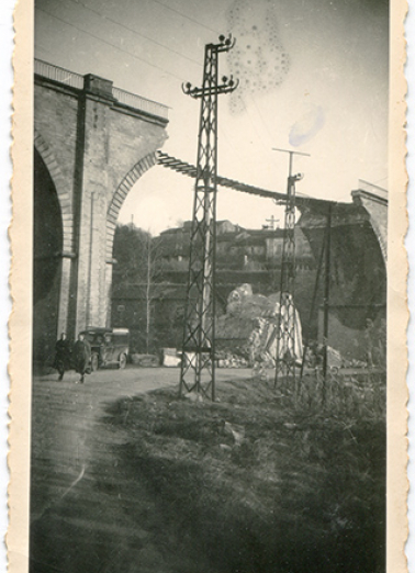 Reconstruction du viaduc après la Seconde Guerre mondiale. © Région Bourgogne-Franche-Comté, Inventaire du patrimoine