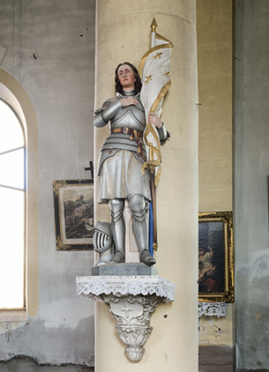 Statue : sainte Jeanne d'Arc. © Région Bourgogne-Franche-Comté, Inventaire du patrimoine