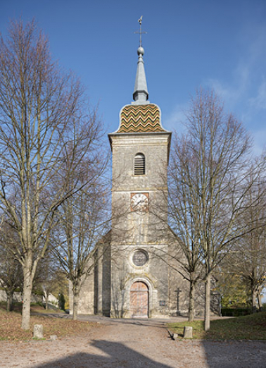 L'église paroissiale Saint-Pancrace, place de l'Eglise. © Région Bourgogne-Franche-Comté, Inventaire du patrimoine
