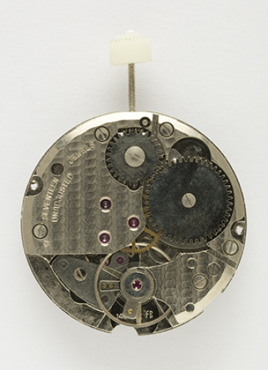 Mouvement de montre mécanique France Ebauches FE 140-C (côté ponts). © Région Bourgogne-Franche-Comté, Inventaire du patrimoine