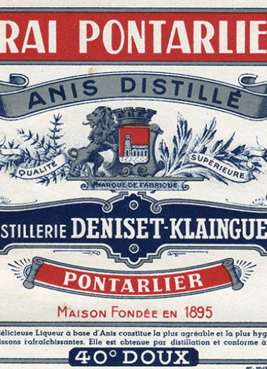 Etiquette de Vrai Pontarlier, s.d. [2e moitié 20e siècle]. © Région Bourgogne-Franche-Comté, Inventaire du patrimoine