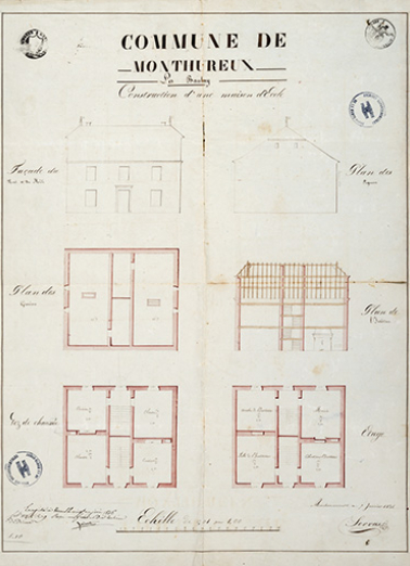 Construction d'une école (1836). © Région Bourgogne-Franche-Comté, Inventaire du patrimoine Construction d'une école (1836). © Région Bourgogne-Franche-Comté, Inventaire du patrimoine