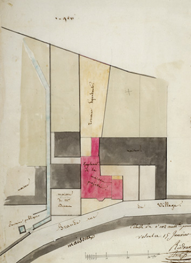[Plan de situation], 1837. © Région Bourgogne-Franche-Comté, Inventaire du patrimoine
