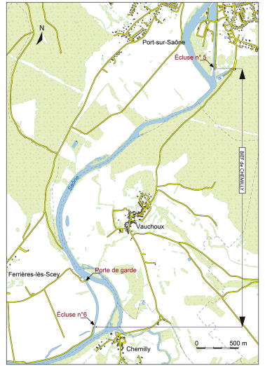 Plan de situation.  © Région Bourgogne-Franche-Comté, Inventaire du patrimoine Plan de situation.  © Région Bourgogne-Franche-Comté, Inventaire du patrimoine