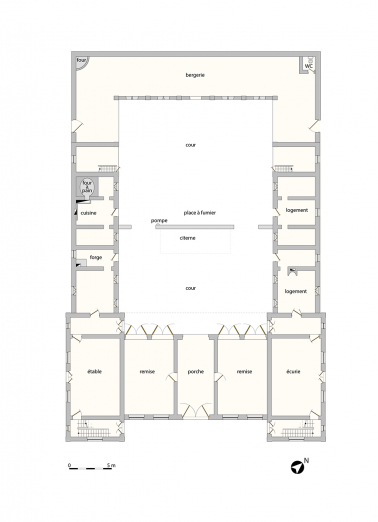 Plan de la ferme. © Région Bourgogne-Franche-Comté, Inventaire du patrimoine