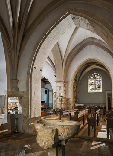 Vue depuis la chapelle latérale nord. © Région Bourgogne-Franche-Comté, Inventaire du patrimoine