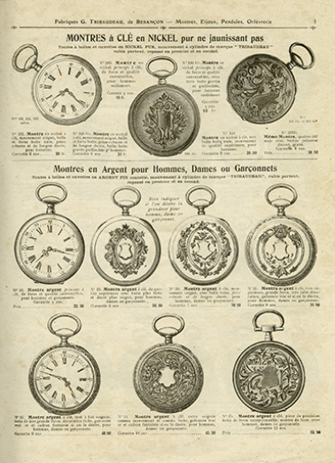 Catalogue Fabriques G. Tribaudeau, p. 5, s.d. [début 20e siècle]. © Région Bourgogne-Franche-Comté, Inventaire du patrimoine