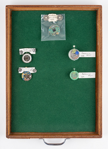 Modules à quartz étudiés par le Cetehor dont, en haut, un Montrelec MTC-61 NU (1976). (Collection Cetehor, Besançon). © Région Bourgogne-Franche-Comté, Inventaire du patrimoine