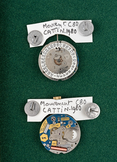 Modules à quartz Cattin C 80 (1980), étudiés par le Cetehor. (Collection Cetehor, Besançon). © Région Bourgogne-Franche-Comté, Inventaire du patrimoine Modules à quartz Cattin C 80 (1980), étudiés par le Cetehor. (Collection Cetehor, Besançon). © Région Bourgogne-Franche-Comté, Inventaire du patrimoine