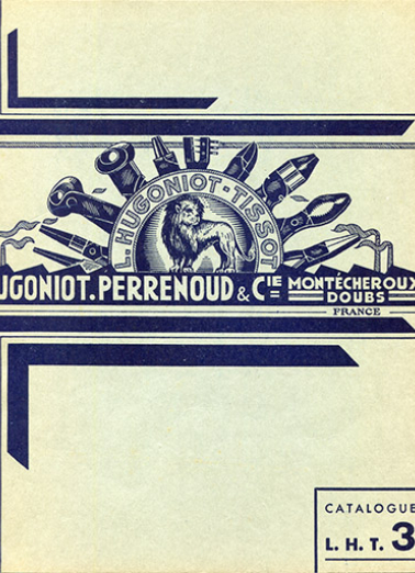 Catalogue L.H.T. 3 [catalogue de production : 1ère de couverture], [1949]. © Région Bourgogne-Franche-Comté, Inventaire du patrimoine