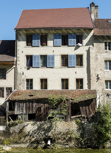 Immeuble 3 place du Chapître : façade postérieure. © Région Bourgogne-Franche-Comté, Inventaire du patrimoine
