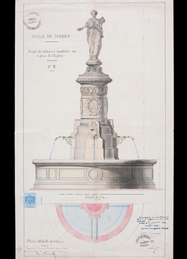  fontaine statue © Région Bourgogne-Franche-Comté, Inventaire du patrimoine