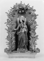 Vierge à l'Enfant sous un baldaquin. © Région Bourgogne-Franche-Comté, Inventaire du patrimoine