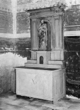 Vue d'ensemble de l'autel-retable de la chapelle gauche. © Région Bourgogne-Franche-Comté, Inventaire du patrimoine