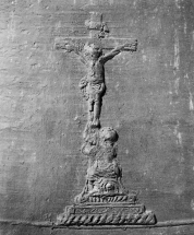 Détail du Christ en croix. © Région Bourgogne-Franche-Comté, Inventaire du patrimoine