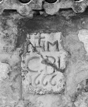 Inscription en remploi dans la maison sise parcelle 22, section D1 sur le cadastre de 1967. © Région Bourgogne-Franche-Comté, Inventaire du patrimoine