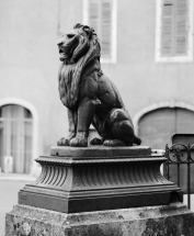 Détail d'un lion conservé. © Région Bourgogne-Franche-Comté, Inventaire du patrimoine