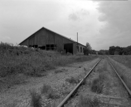 Gare de marchandises, pignon en bois. © Région Bourgogne-Franche-Comté, Inventaire du patrimoine