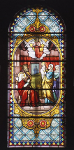 Baie 1 : Nativité de la Vierge © Région Bourgogne-Franche-Comté, Inventaire du patrimoine