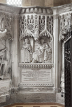 Travée centrale : la marquise et le marquis d'Aligre. © Région Bourgogne-Franche-Comté, Inventaire du patrimoine